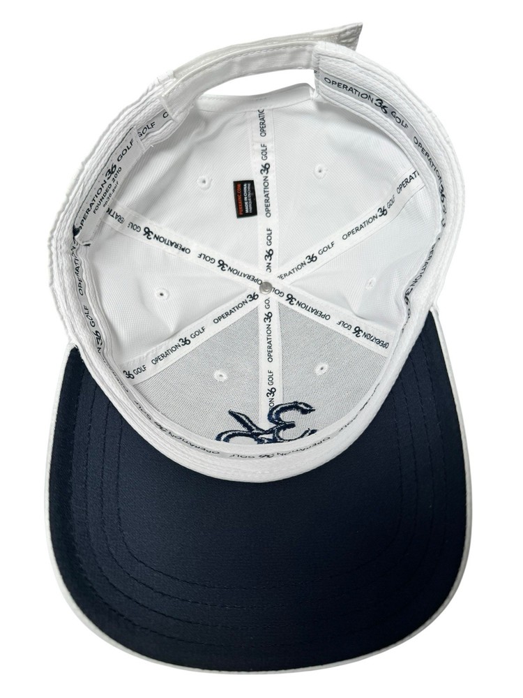 Operation 36 Golf Pukka Performance Hat White Adjustable Strapback Dri-Fit Style