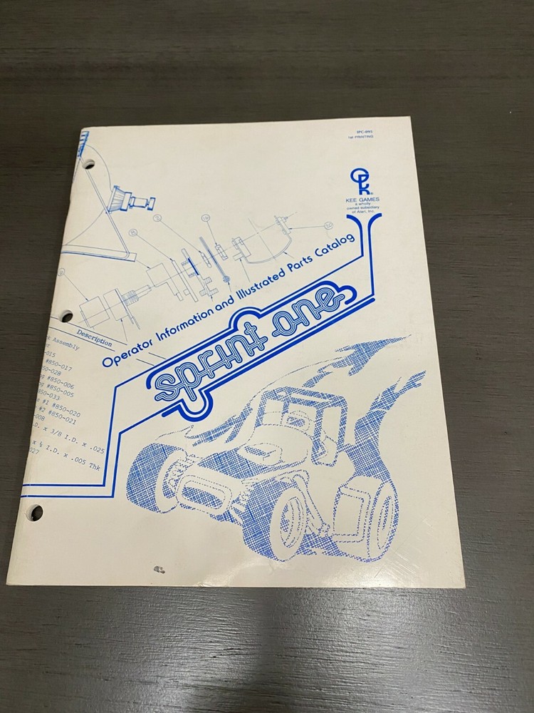 ATARI 1978 SPRINT ONE  MANUAL