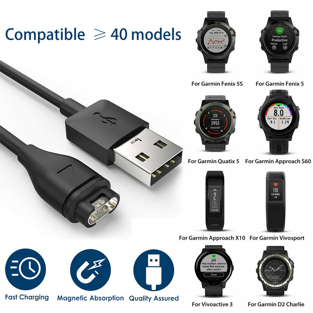 For Garmin Instinct Charger Replacement Charging Cable Cord USB