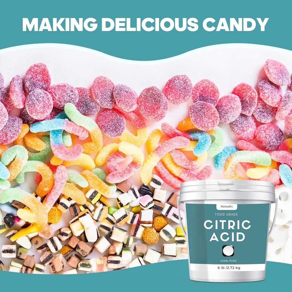 6 lb Citric Acid Powder Food Grade, 100% Pure, Citric Acid for Cleaning, Natu...