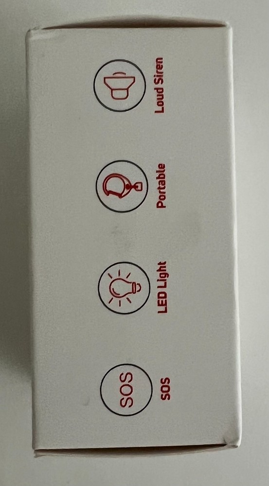 Personal alarm sos alert panic button & led light blue one only L