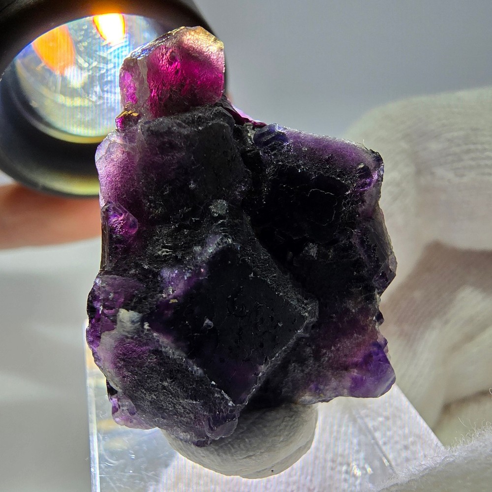 Phantom Fluorite Cube Specimen, purple Okorusu, Namibia 33*22*13mm