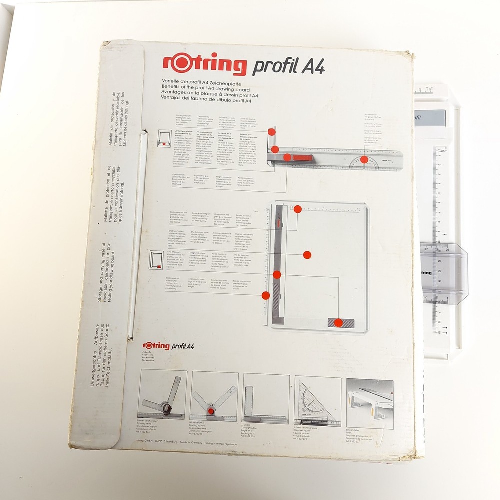 Vintage Rotring Drawing Board For Technical Drafting A4