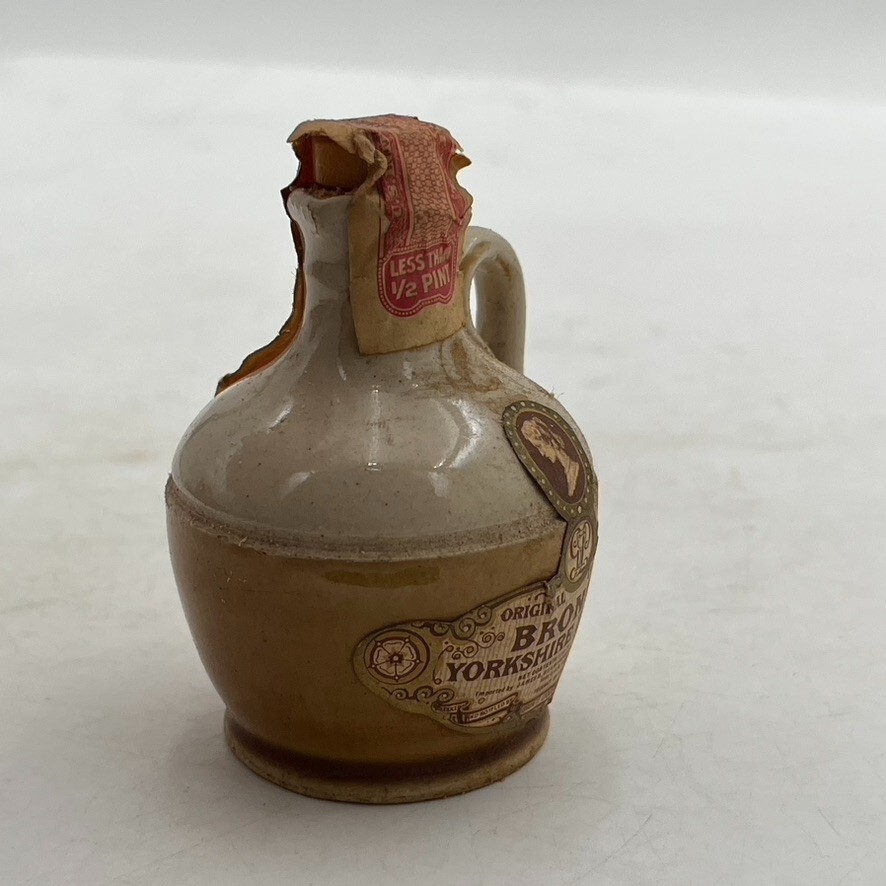 VTG Mini Bottle Empty Display Jug Collectible Bronte Yorkshire Liqueur
