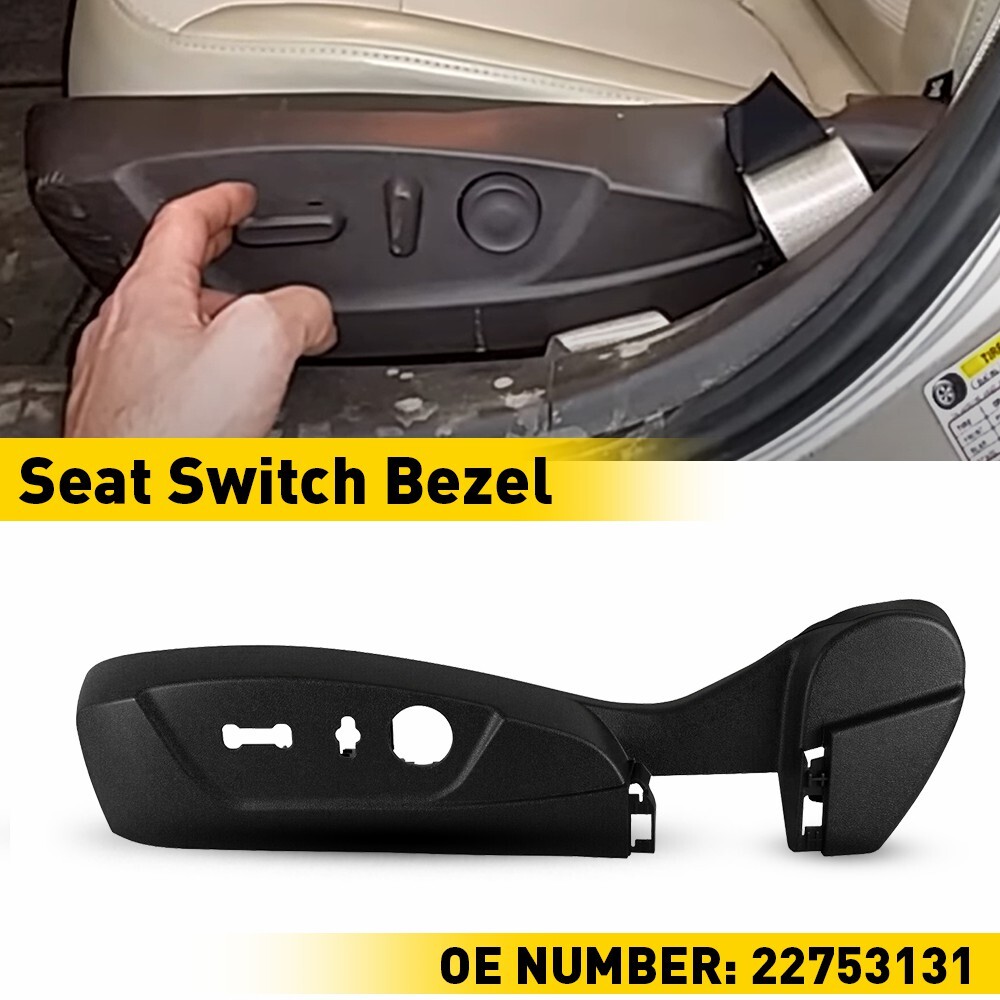 Left Driver Outer Seat Switch Trim Bezel Panel Black For 2013-2016 Chevy Malibu