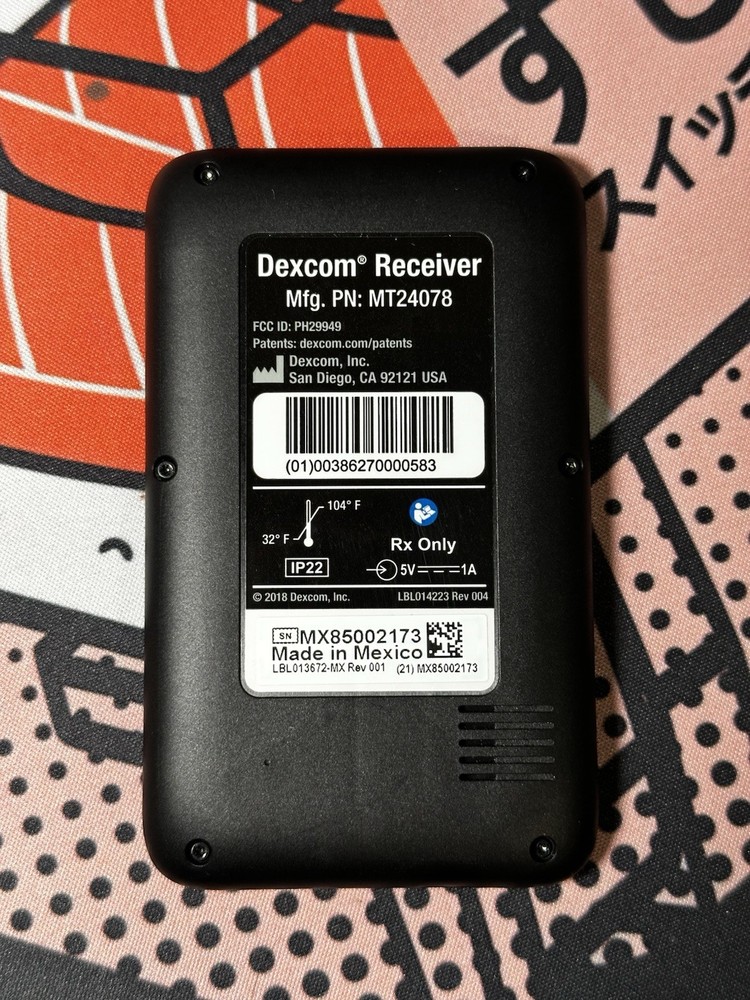 Dex Com G6 Digital Receiver - Black with Case