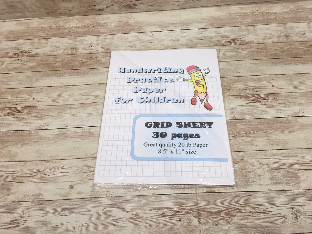 Grid Sheets- Handwriting Practice Paper For Children - 30 Sheets