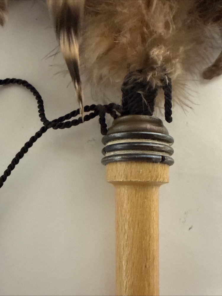 Real Feather Duster with Rope Hook and Wooden Handle