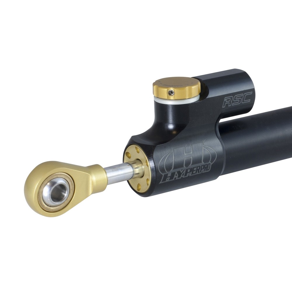 Hyperpro Reactive Safety Control (RSC) Steering Damper, Solid Black, 75mm Stroke