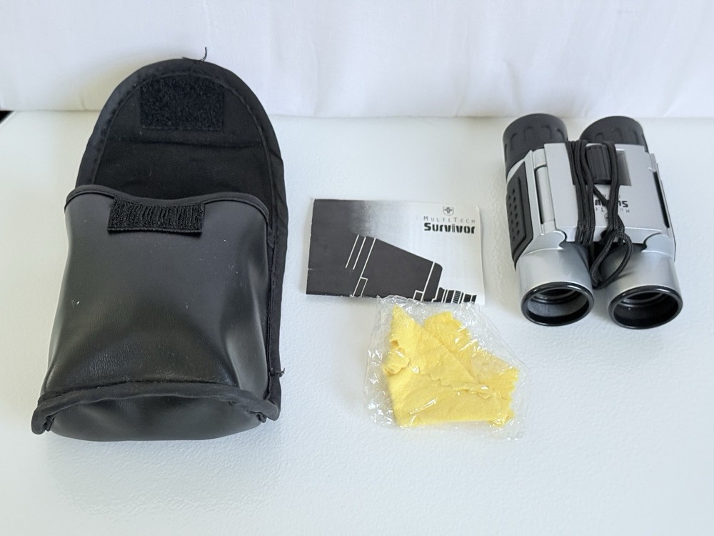 Multi Tech Survivor DCF 8X22 Binoculars With Carrying Case Lanyard