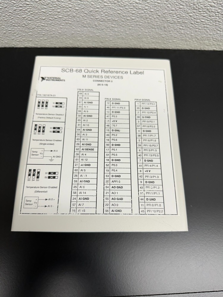 National Instruments PN 182469F-01L SCB-68 Quick Reference
