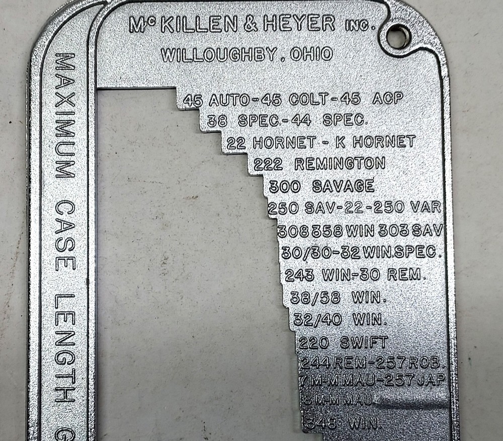 MCKILLEN & HEYER RELOADING CASE LENGTH GAUGE