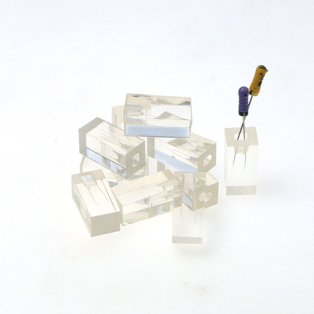 5pcs Dental Endodontic Root Canals Practice Model Endo Training Block Clear