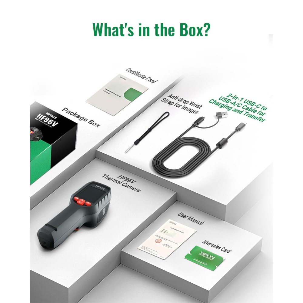 HF96V Thermal Camera with Visual Camera & Laser Pointer, Intelligent Detection