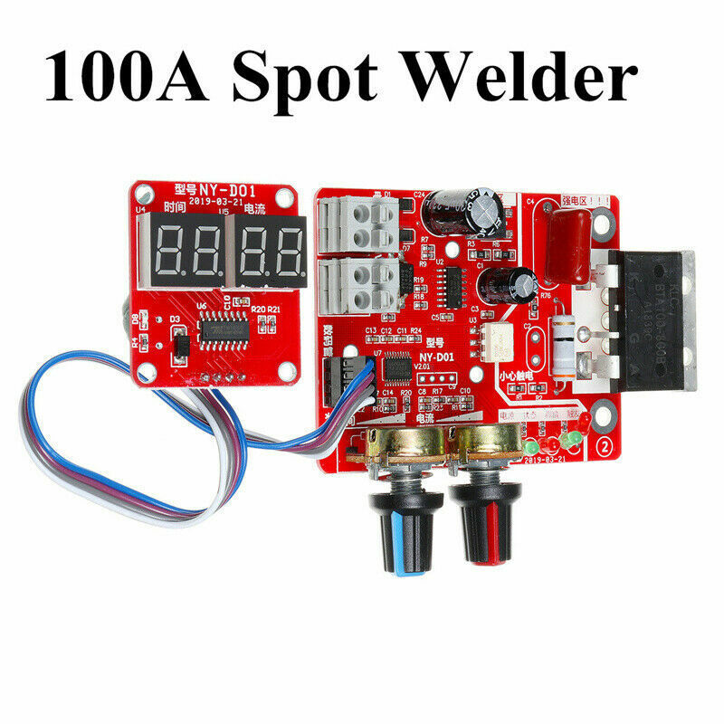 40A / 100A Digital Spot Welder Machine Board Welding Time & Current Controller