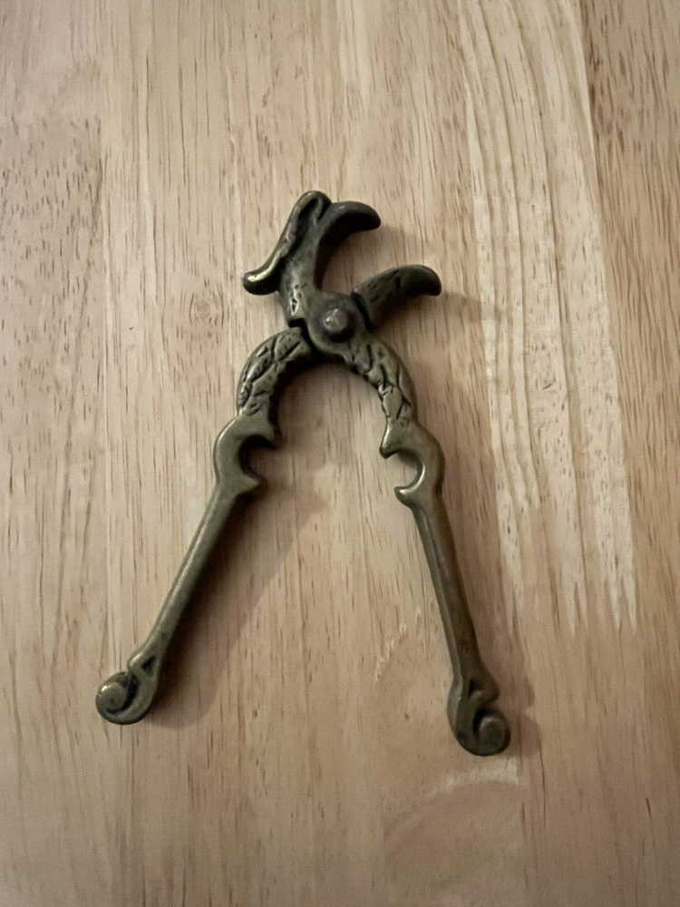 Vintage Eagle Bird Head Brass Nut Crab Cracker Bottle Opener Nutcracker