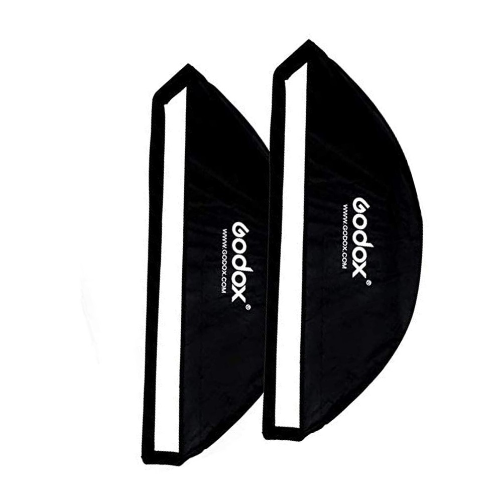 2PCS Godox 35x160cm Rectangle Softbox w/ Grid Bowens Mount For Flash Speedlite