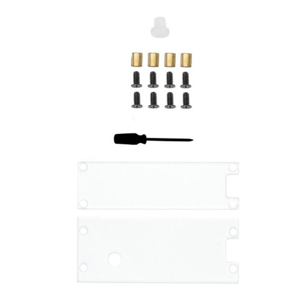 Clear Acrylic Top&Bottom Panel Case With Customs Key Cap for Raspberry Pi Pico H