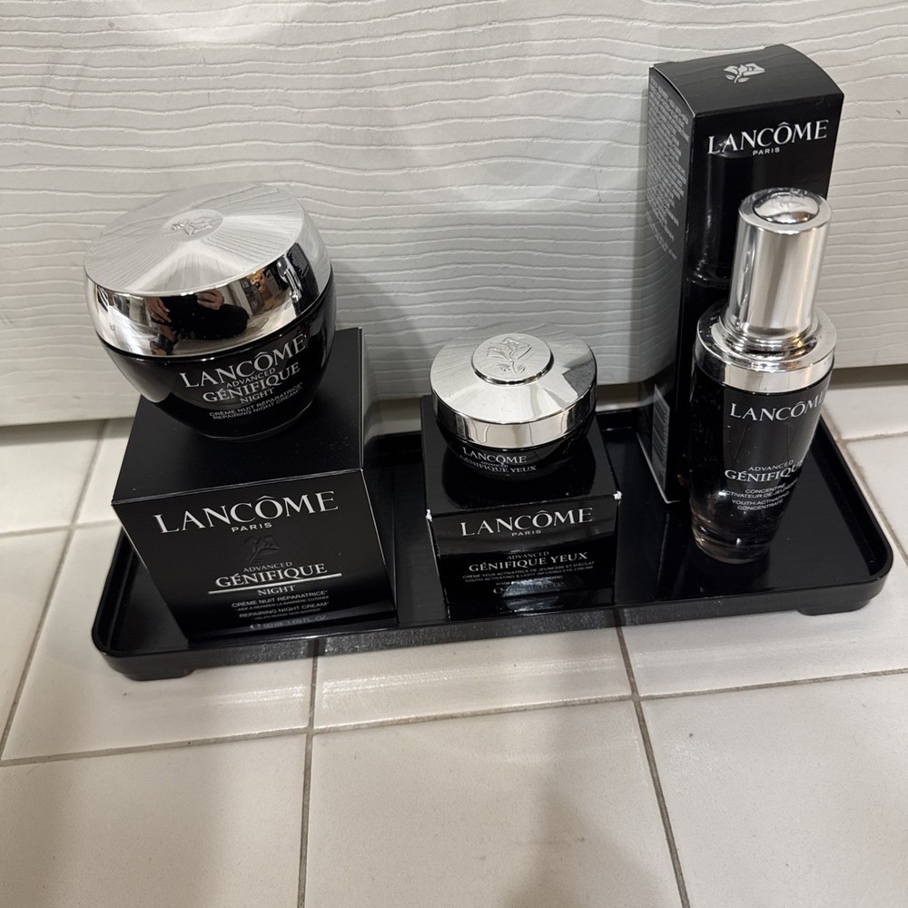 Lancome Genefique 3pc Empty Jars With Boxes. PLEASE READ!!