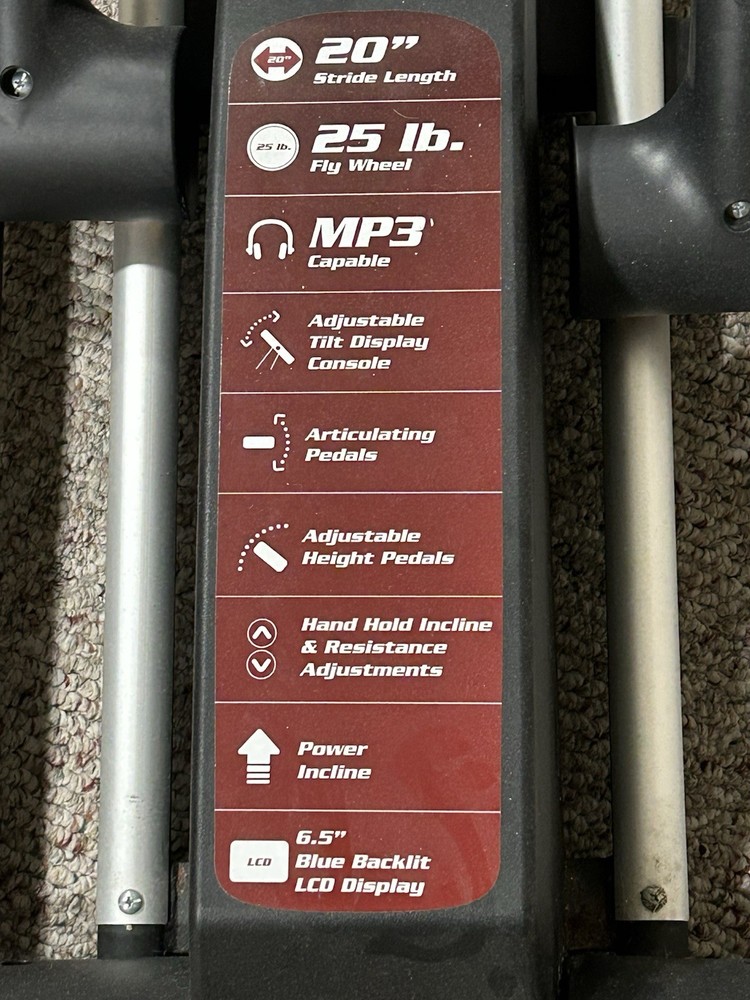 Sole E35 elliptical machine, featuring its digital display panel, dual handlebar
