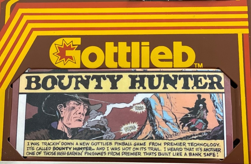 Gottlieb Bounty Hunter Apron Cards