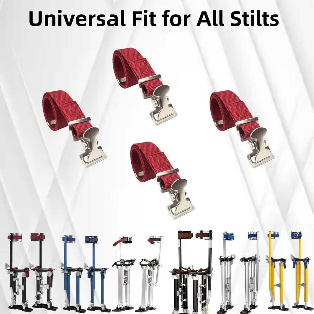 Universal Drywall Stilt Replacement Straps (4PCS) - Adjustable Nylon Leg Straps