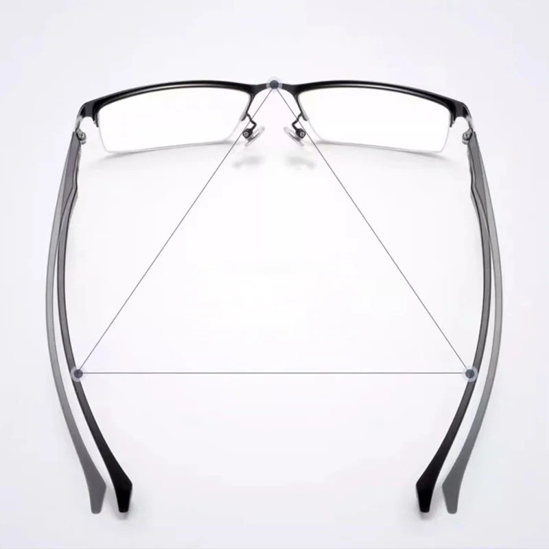 Titanium Transition Photochromic Progressive Reading Glasses Men Hyperopia Presb