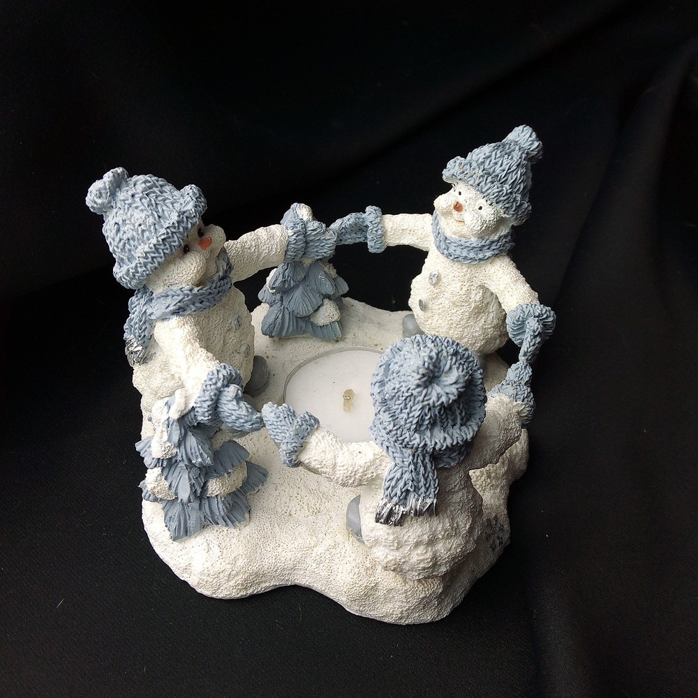 SNOW BUDDIES TEA LIGHT CANDLE HOLDER