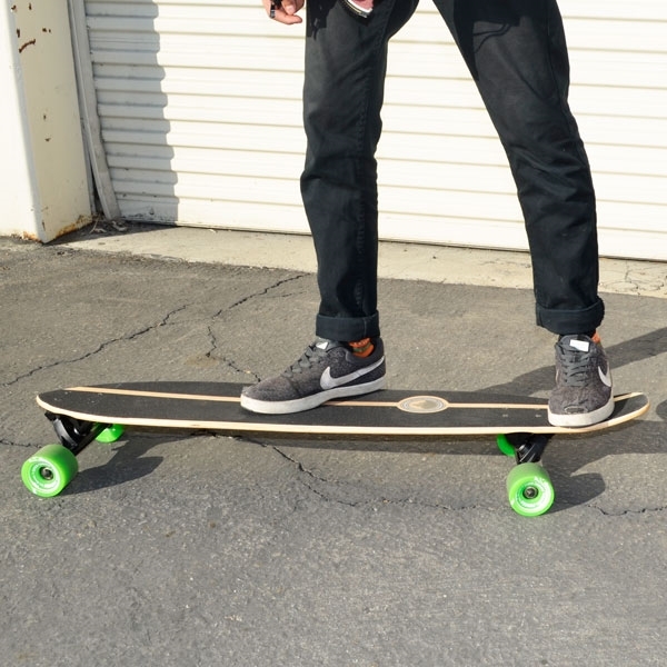 Yocaher Kicktail Blank Longboard Complete - Stained Red