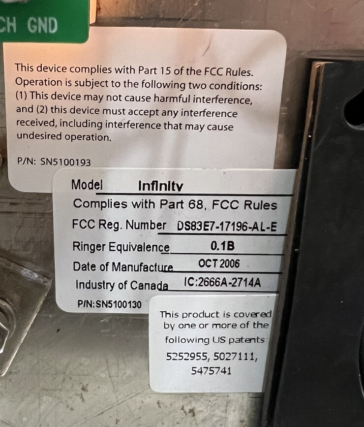 Sentex Systems Infinity M Telephone Entry Access Control Panel