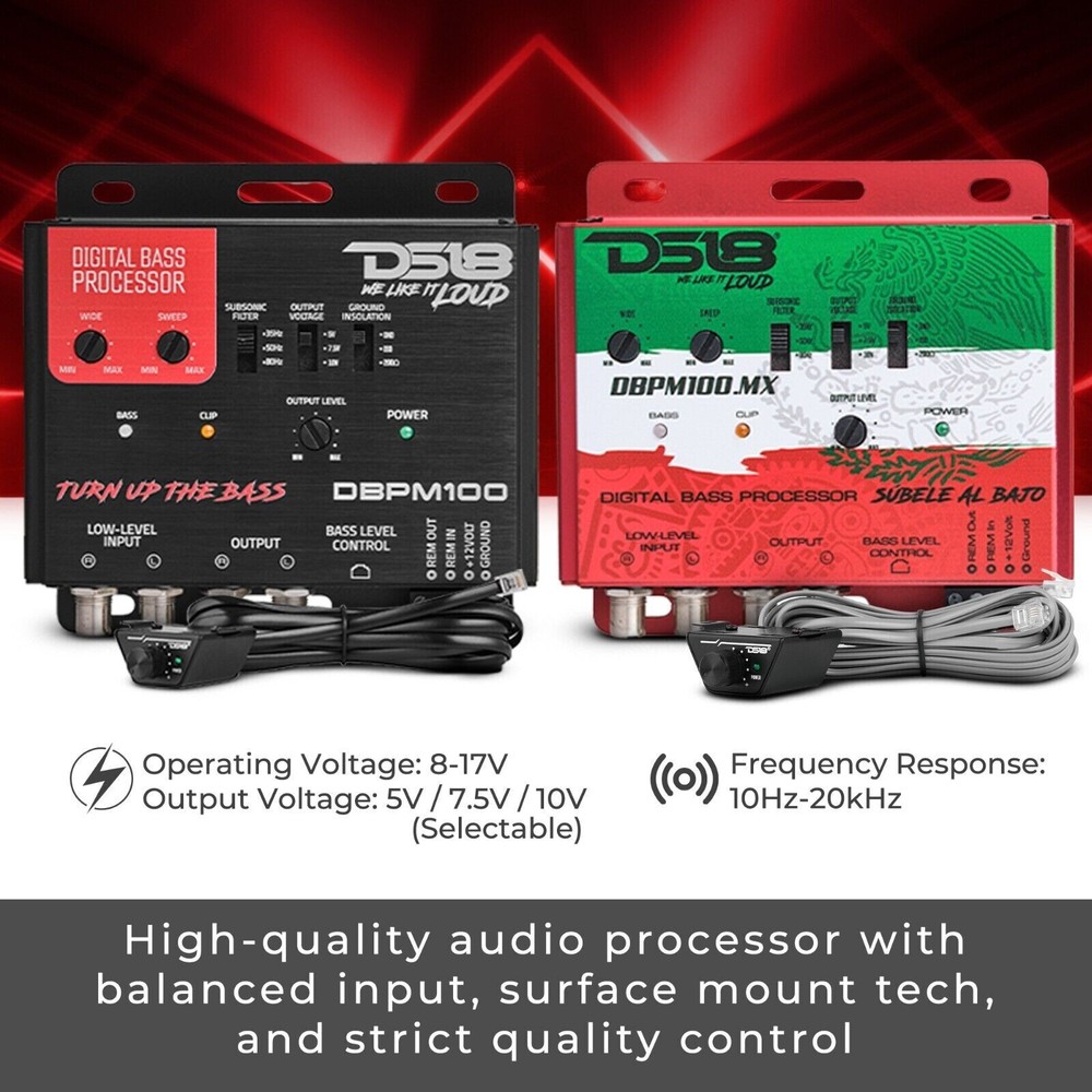 DS18 Digital Bass Processor 2 Channel Preamp Input Output Epicenter DBPM100.MX