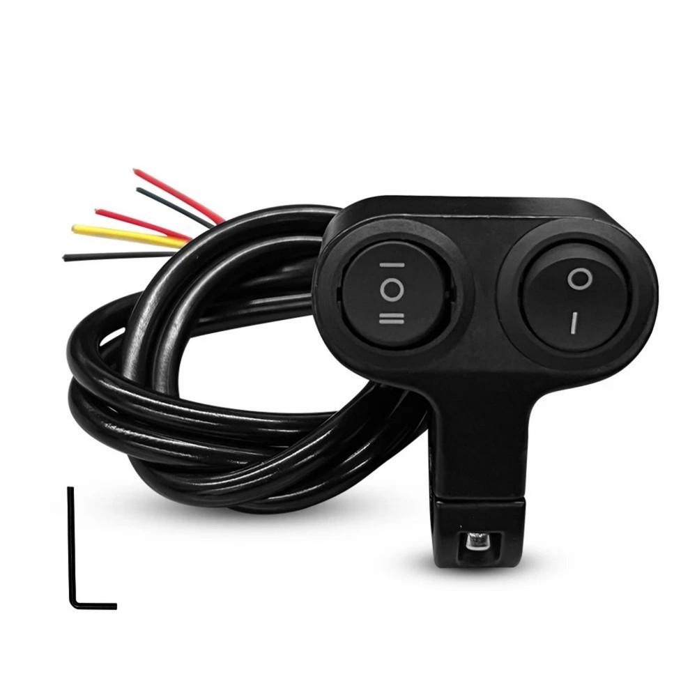Motorcycle Handlebar 7/8" Dual Button On Off Switch For Headlight Spot Light New