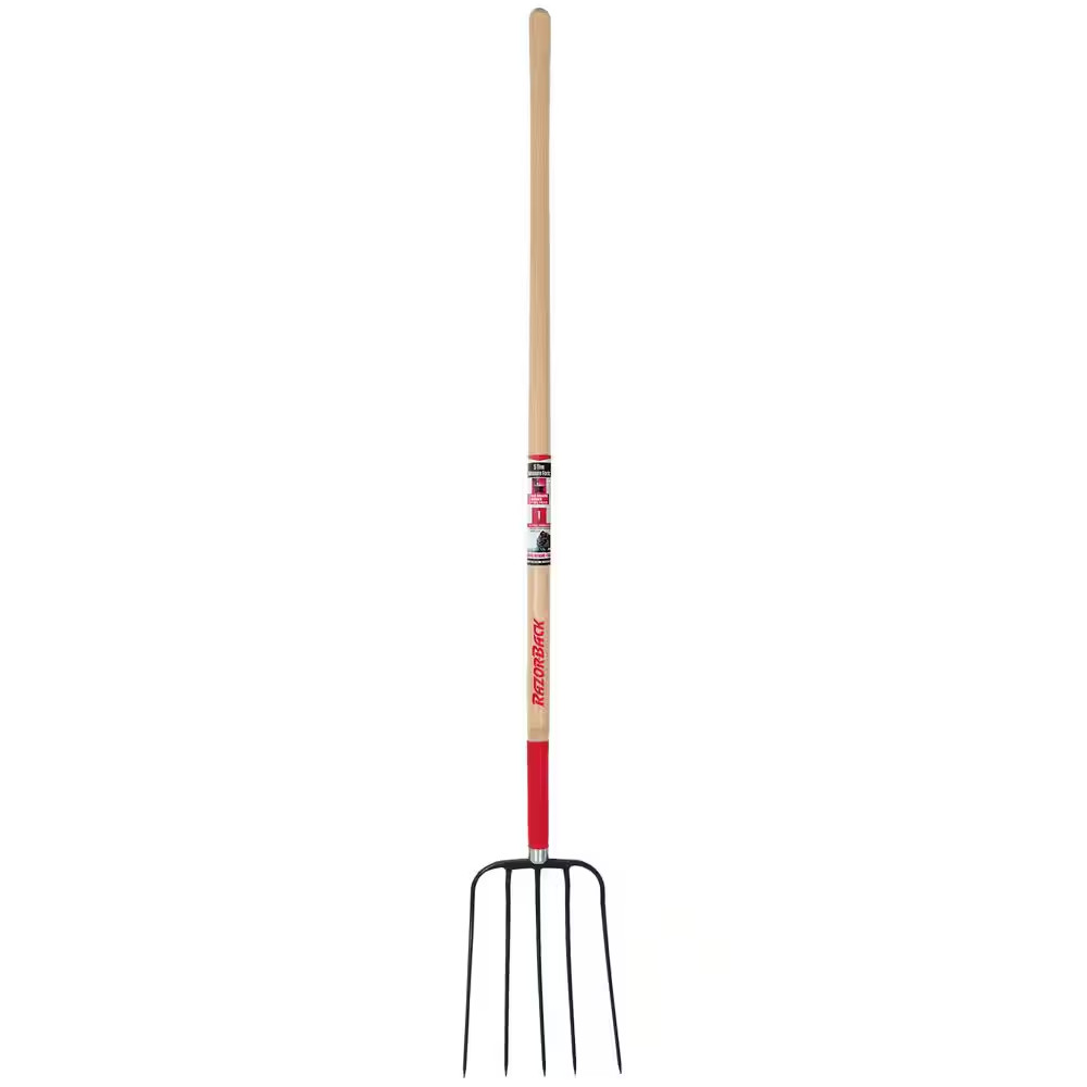 5-Oval Tine Forged Manure Fork