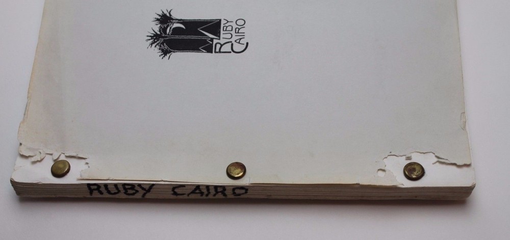 RUBY CAIRO / Robert Dillon 1991 Screenplay, LIAM NEESON suspicious plane crash