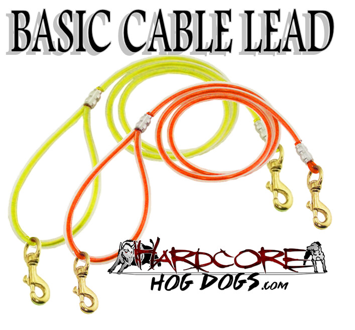 BASIC 4.5ft CABLE LEAD 1-DOG Version (BASIC) Brass Plated Snap on Both ends
