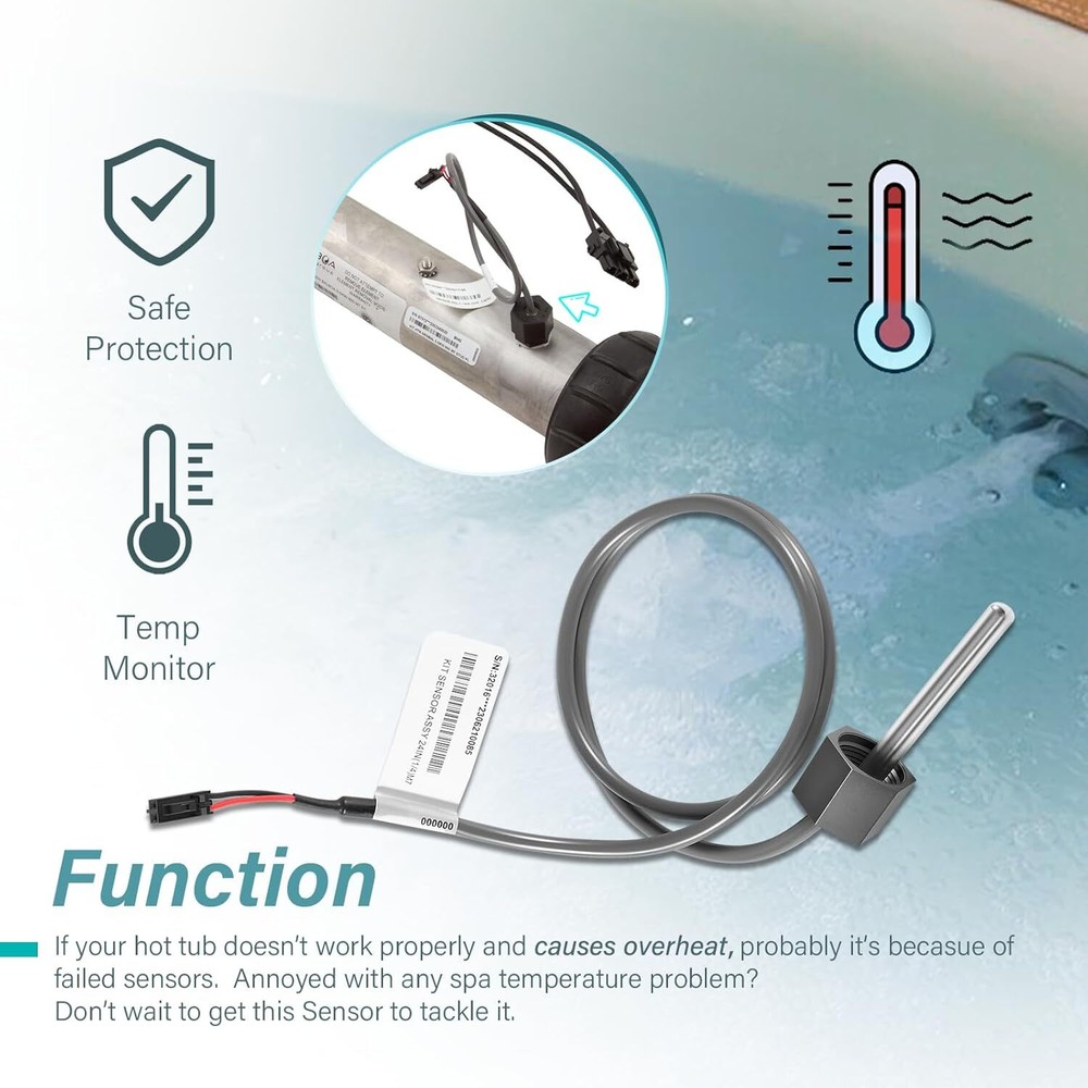 for Balboa Spa Heater M7 System 1/4" Sensor Diameter 24" Temp/Hi Limit Sensor