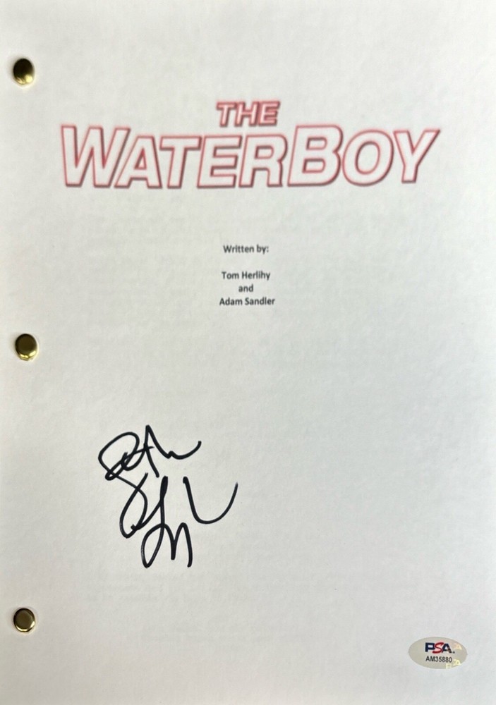 Jonathan Loughran Signed The Waterboy Full Script PSA AM35880