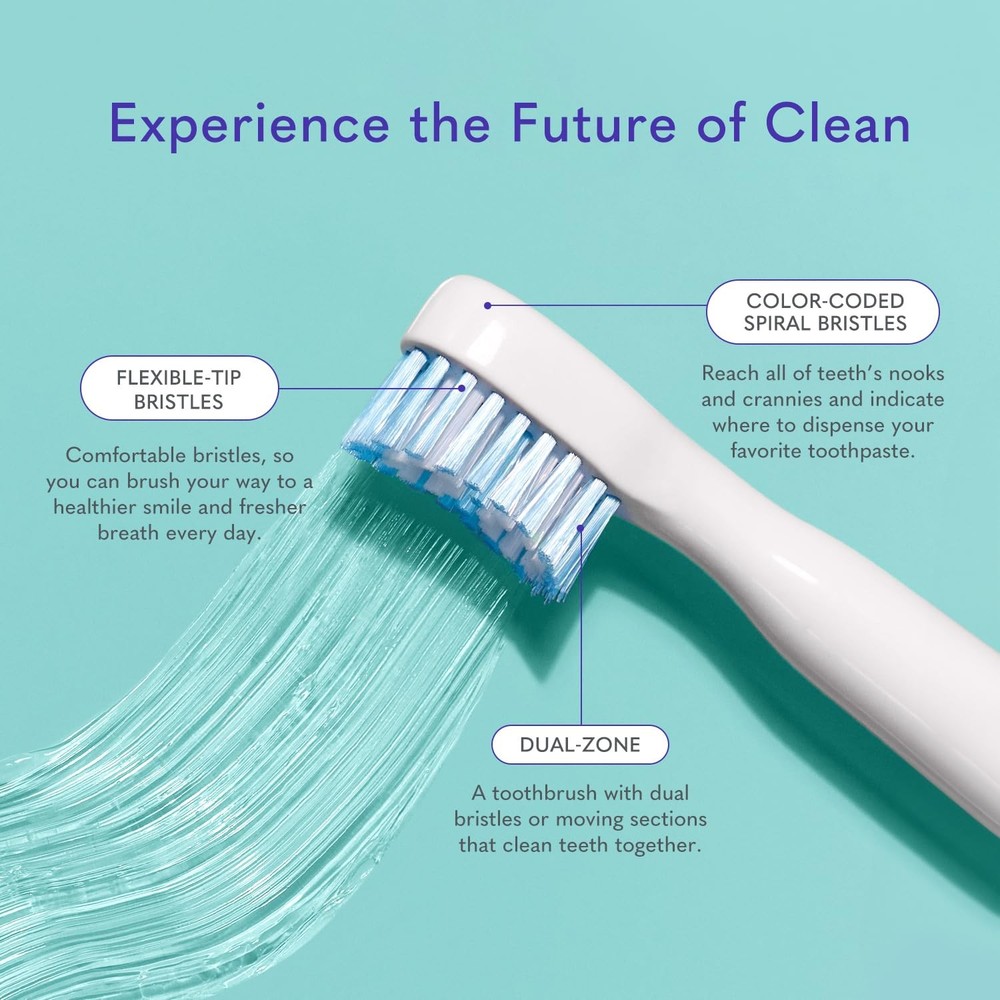 Blue Light Toothbrush Head Replacement 3-Pack for Smile Actives Medium, White
