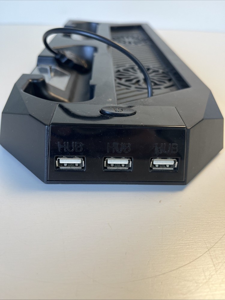 PS4 Vertical Stand Cooling Fan w/ Dual Controller Charging Dock & USB Hub