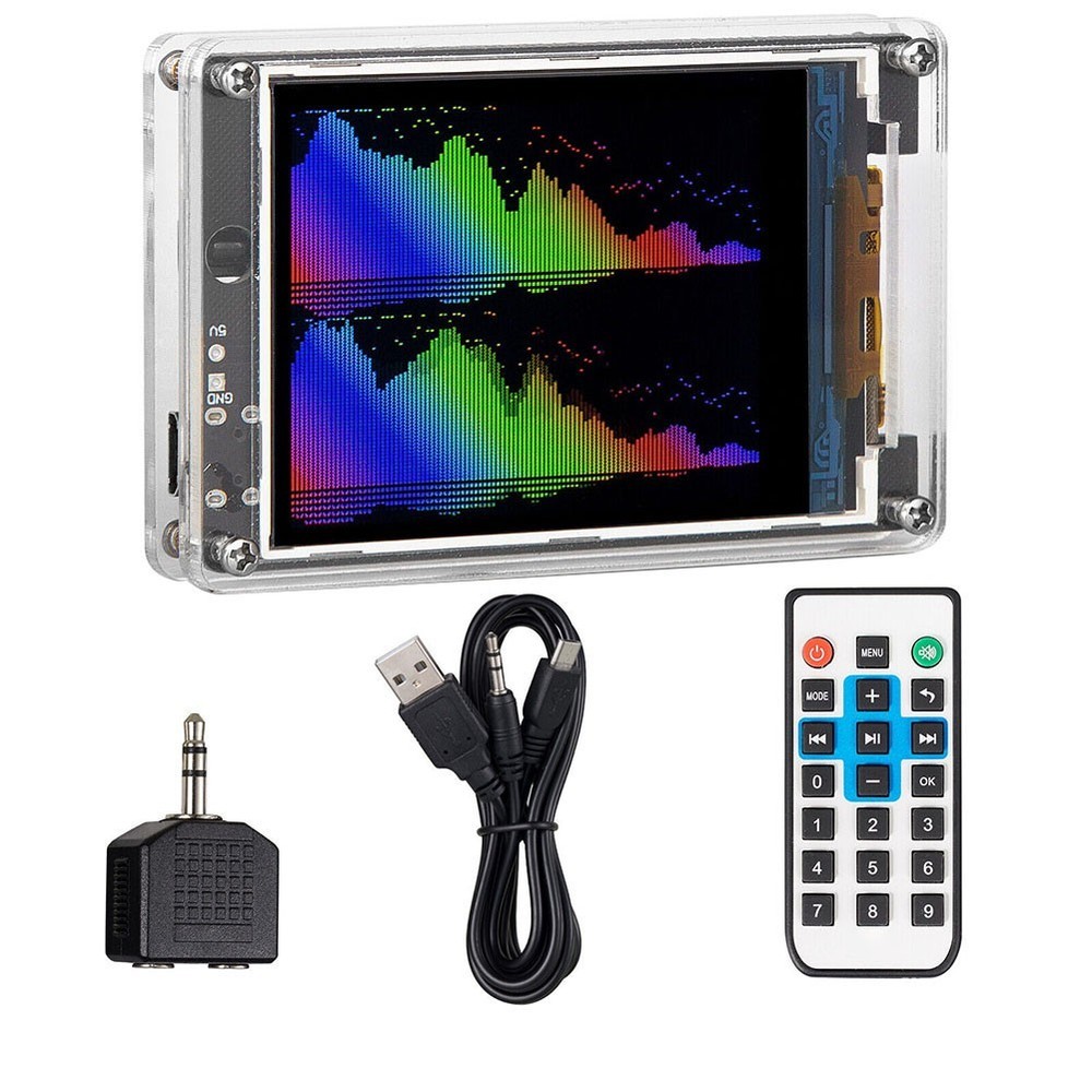 Customizable Music Visualization Display with Integrated LCD Time Features