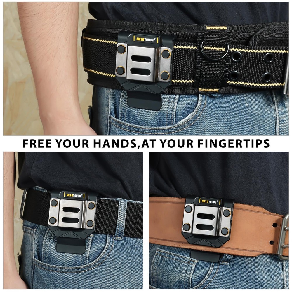 MELOTOUGH Tool Belt Hook Holster Cordless Drill Hook,Black...