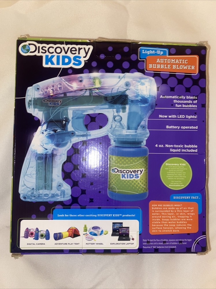 DISCOVERY KIDS LED LIGHT UP AUTOMATIC BUBBLE BLOWER NIB