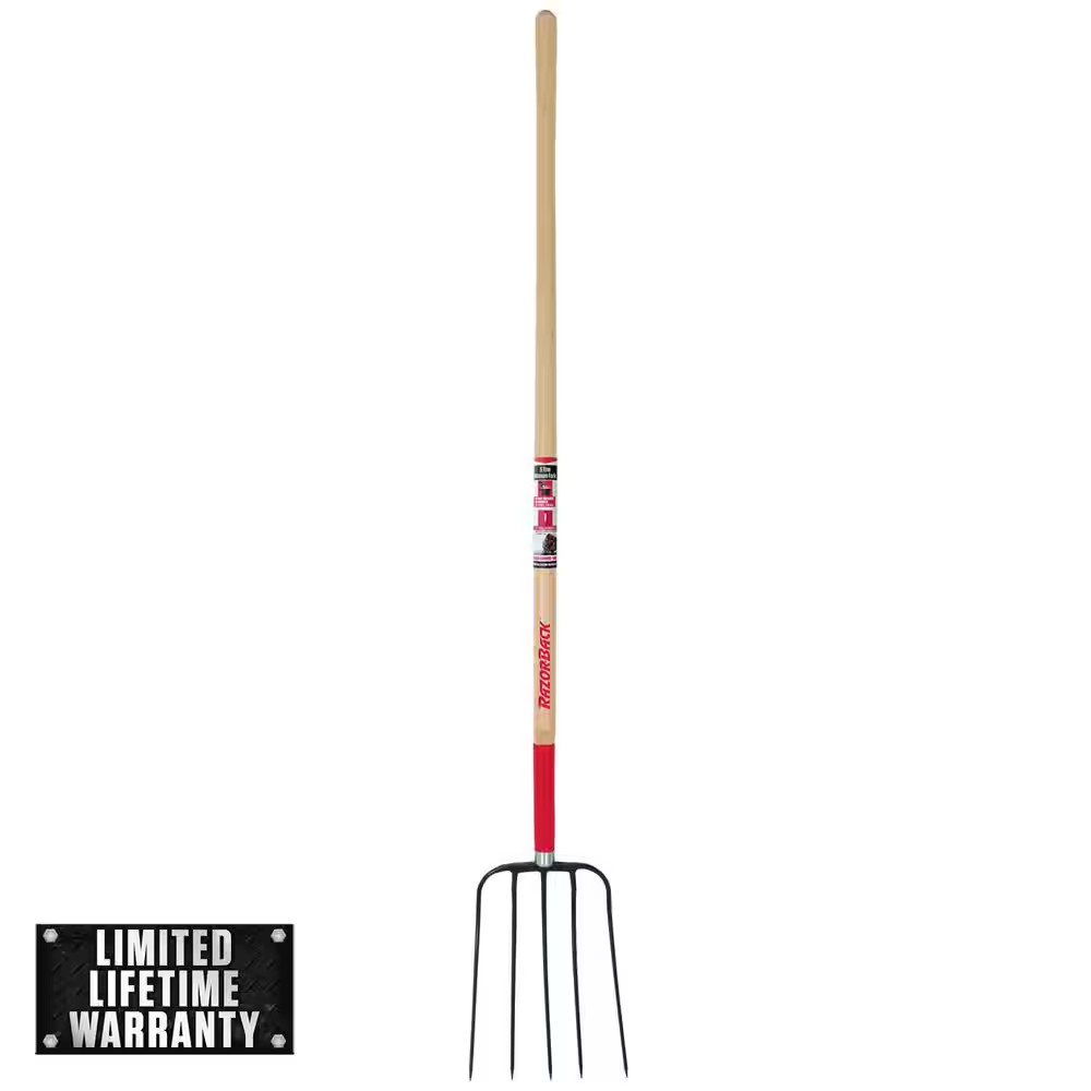 5-Oval Tine Forged Manure Fork