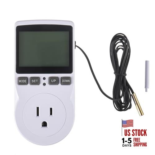 110V Digital Temperature Controller, LCD Screen Heating Cooling Thermostat
