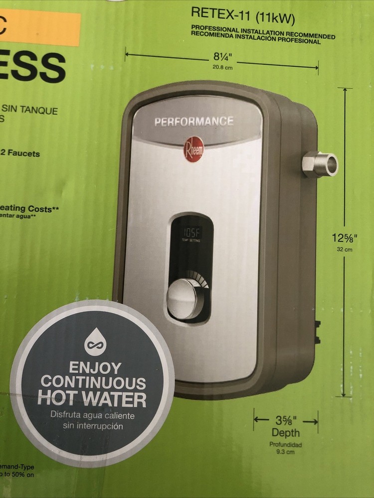 Rheem Performance RETEX-11 11kW 2.15 GPM 240V Electric Tankless Water Heater