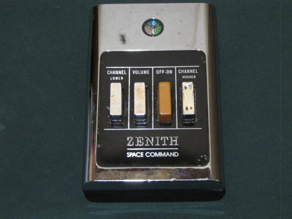 Vintage Zenith Space Command 4 Push Button TV Remote Control Television Clicker