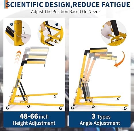 400LBS Automotive Engine Creeper Adjustable 46"-71" Foldable Engine Creeper Too
