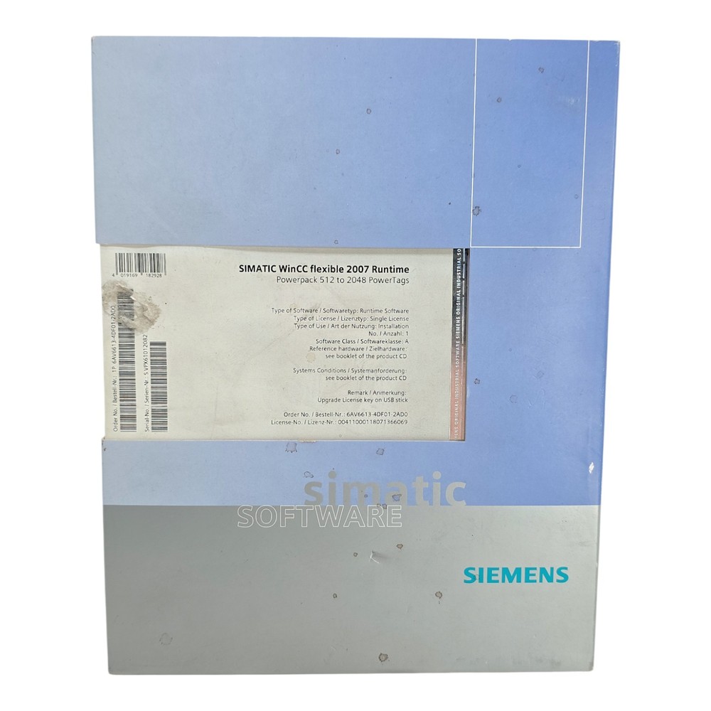 SIEMENS 6AV6613-4DF01-2AD0 RUNTIME SOFTWARE