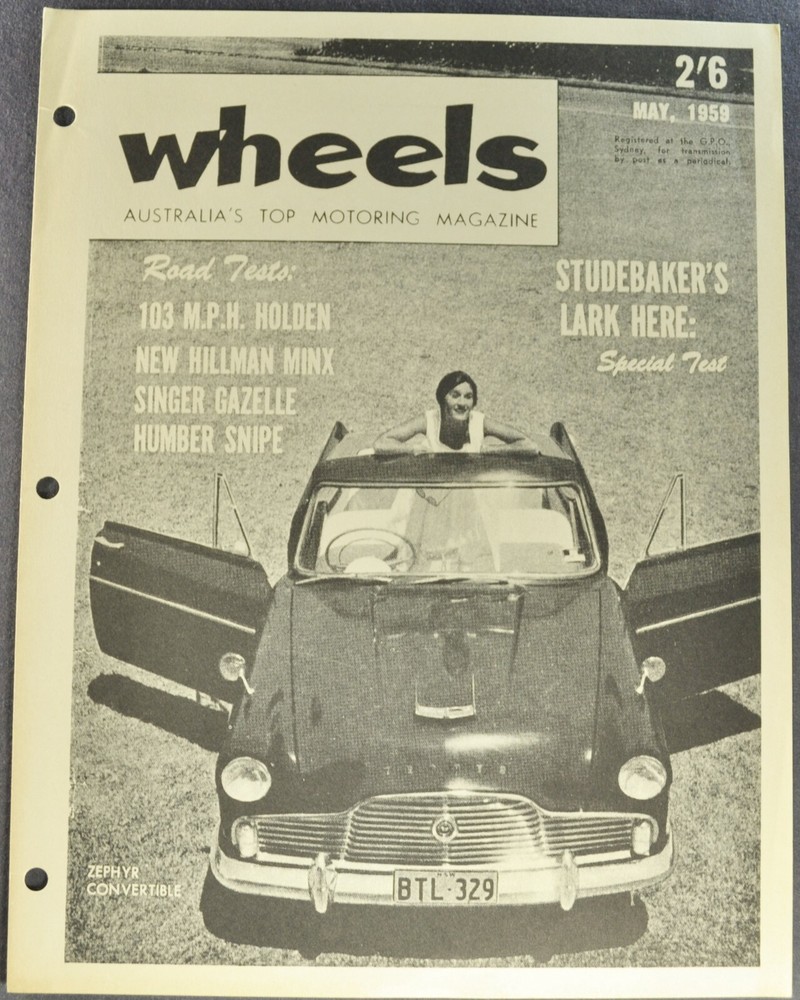 1959 Studebaker Lark Road Test Brochure Folder Nice Original 59 Australia