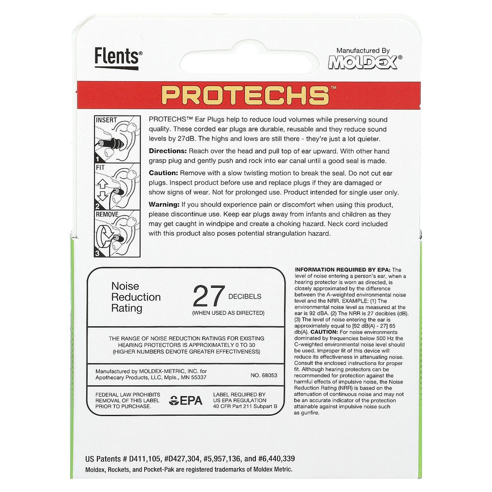 Protechs, Ear Plugs, Music , 1 Pair with Case